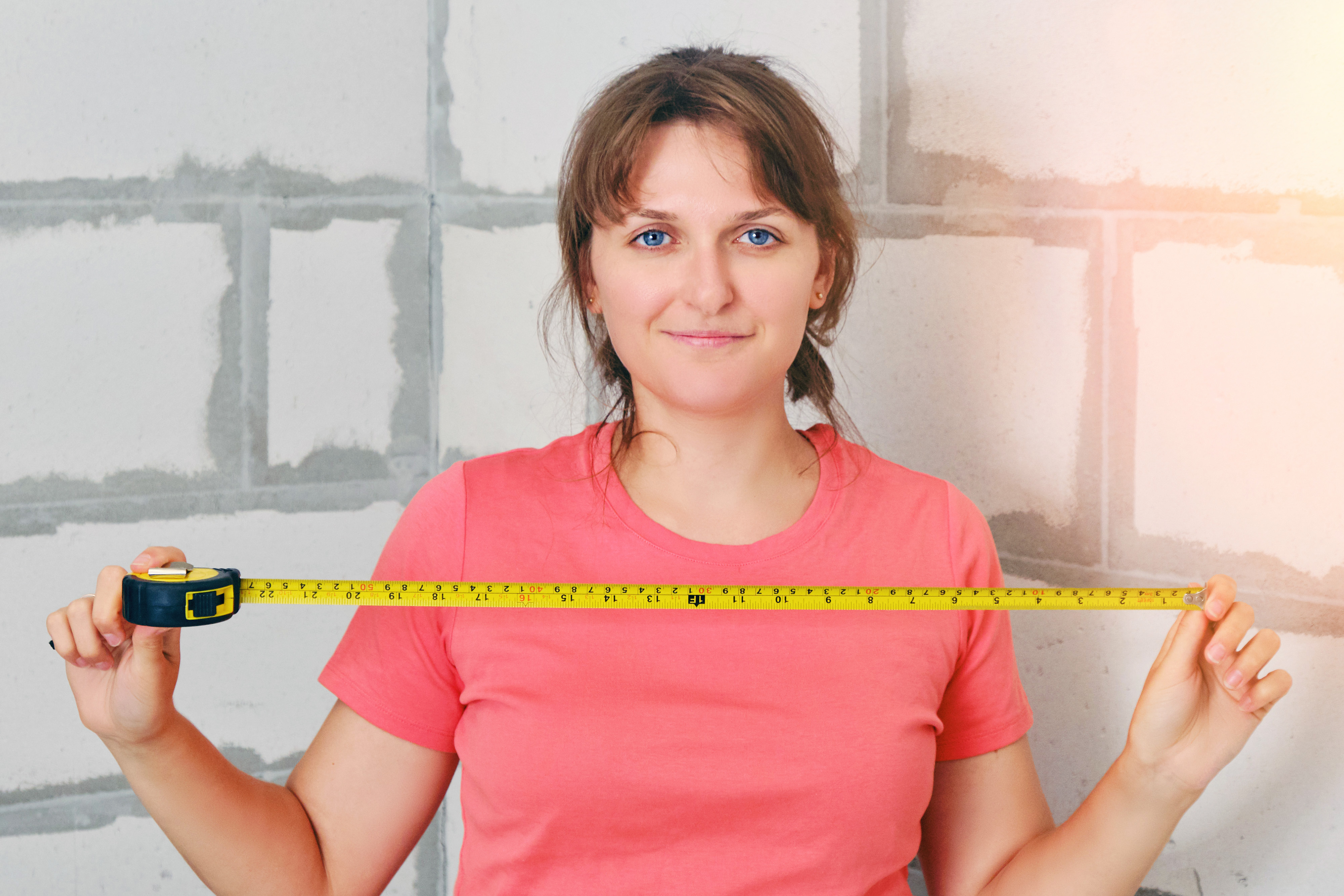 property condition report inspecctor tape measure